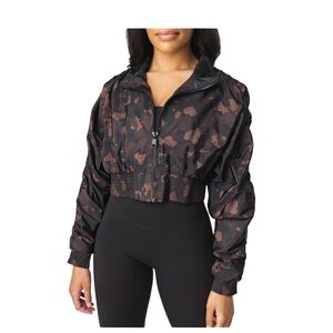 Balance Athletica Vitality Ethos Crop Camo Jacket Base Camp NWT Size XXS